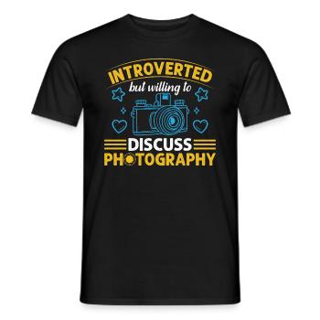 Photography Camera Photographer Funny Photography - Men's T-Shirt - black - Front - AI Model Male 178 light (178cm)