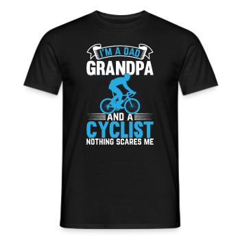 I'm A Dad Grandpa And Cyclist Nothing Scares Me - - Männer T-Shirt - Schwarz - Vorne - AI Model Male 178 light (178cm)
