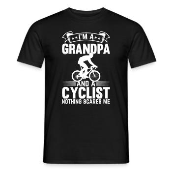 I'm A Grandpa And Cyclist Nothing Scares - Cyclist - Männer T-Shirt - Schwarz - Vorne - AI Model Male 178 light (178cm)