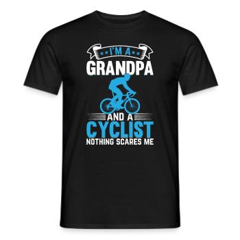 I'm A Grandpa And Cyclist Nothing Scares - Race Bi - Männer T-Shirt - Schwarz - Vorne - AI Model Male 178 light (178cm)