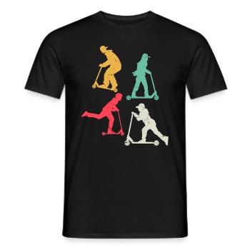 Scooter Tricks Stunt Racing Scooter Stunts Boys Sc - Men's T-Shirt - black - Front - AI Model Male 178 light (178cm)