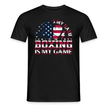 Boxing Grandpa est mon nom La boxe est mon jeu - Boxi - T-shirt homme - noir - Devant - AI Model Male 178 light (178cm)