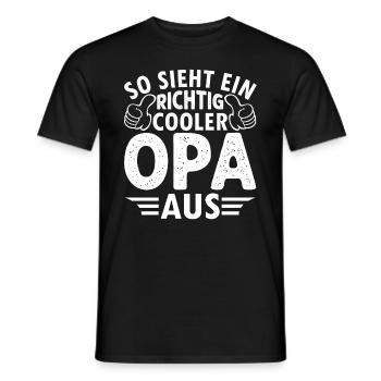 So Sieht Ein Richtig Cooler Opa Aus - Opa Großvate - Männer T-Shirt - Schwarz - Vorne - AI Model Male 178 light (178cm)