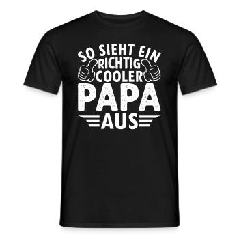 So Sieht Ein Richtig Cooler Papa Aus - Männer T-Shirt - Schwarz - Vorne - AI Model Male 178 light (178cm)