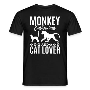 Orangutan Monkey Lover - Monkey Enthusiast And Cat - Männer T-Shirt - Schwarz - Vorne - AI Model Male 178 light (178cm)