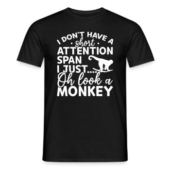 I Don't Have A Short Attention Span I Just Oh Look - Men's T-Shirt - black - Front - AI Model Male 178 light (178cm)