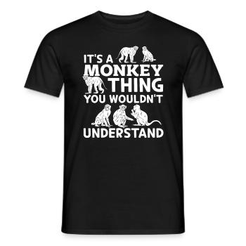 C’est une chose de singe que vous ne comprendriez pas - Monk - T-shirt homme - noir - Devant - AI Model Male 178 light (178cm)