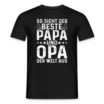 So Sieht Der Beste Papa Und Opa Der Welt Aus - Gro - Männer T-Shirt - Schwarz - Vorne - AI Model Male 178 light (178cm)