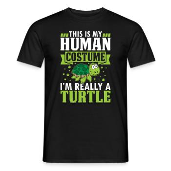 Turtle Lover - This Is My Human Costume I'm Really - Men's T-Shirt - black - Front - AI Model Male 178 light (178cm)