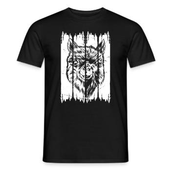 Alpaga Llama Head Llama Farmer - Llamas Llama - T-shirt homme - noir - Devant - AI Model Male 178 light (178cm)