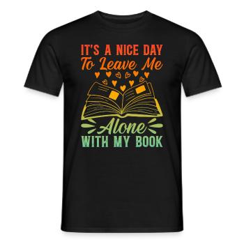 Lire des livres - C’est une belle journée pour me laisser tranquille - T-shirt homme - noir - Devant - AI Model Male 178 light (178cm)