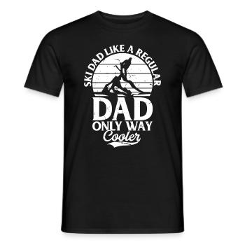 Ski papa comme un papa ordinaire seulement façon cooler - Skiin - T-shirt homme - noir - Devant - AI Model Male 178 light (178cm)