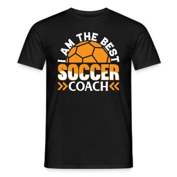 Arbitre de football Entraîneur de football - Je suis le meilleur Socc - T-shirt homme - noir - Devant - AI Model Male 178 light (178cm)