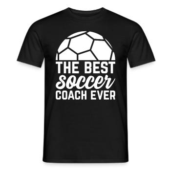 The Best Soccer Coach Ever - Soccer Trainer - Men's T-Shirt - black - Front - AI Model Male 178 light (178cm)
