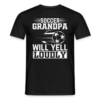 Soccer Grandpa Will Yell Loudly - Grandpa Soccer P - Männer T-Shirt - Schwarz - Vorne - AI Model Male 178 light (178cm)