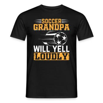 Soccer Player Grandpa - Soccer Grandpa Will Yell L - Männer T-Shirt - Schwarz - Vorne - AI Model Male 178 light (178cm)