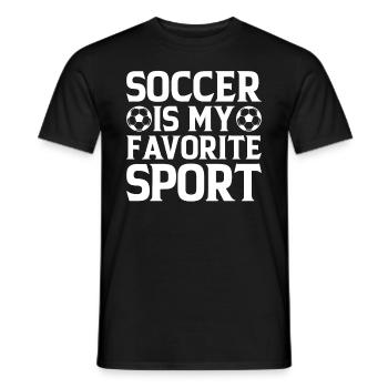 Soccer Is My Favorite Sport - Soccer Game Soccer P - Men's T-Shirt - black - Front - AI Model Male 178 light (178cm)