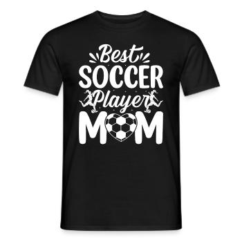 Soccer Mama Soccer Lover - Best Soccer Player Mom - Men's T-Shirt - black - Front - AI Model Male 178 light (178cm)