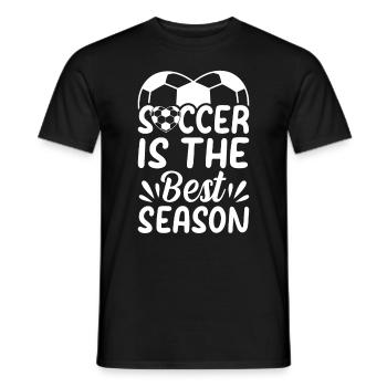 Soccer Is The Best Season - Soccer Player - Men's T-Shirt - black - Front - AI Model Male 178 light (178cm)