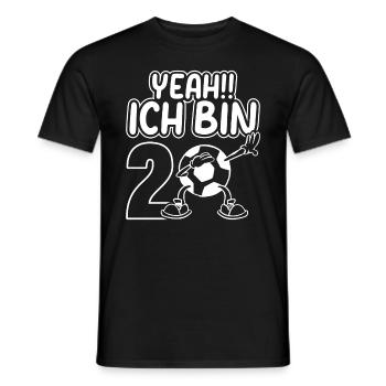 Fußballspieler - Yeah Ich bin 20 Geburtstag Fußbal - Männer T-Shirt - Schwarz - Vorne - AI Model Male 178 light (178cm)