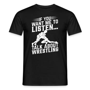 Wrestling Wrestle Martial Arts Wrestling Fighter - Männer T-Shirt - Schwarz - Vorne - AI Model Male 178 light (178cm)