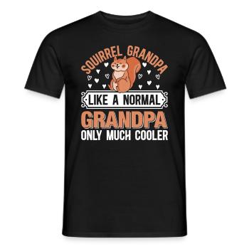 Grandpa Squirrel Lover Cute Squirrel Grandpa Squir - Männer T-Shirt - Schwarz - Vorne - AI Model Male 178 light (178cm)
