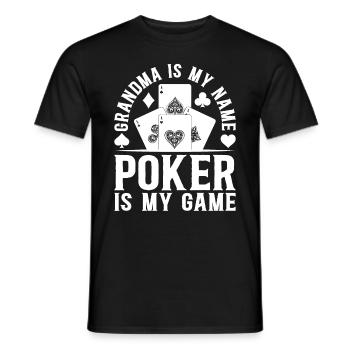 Joueur de poker Grand-mère est mon nom Le poker est mon jeu - - T-shirt homme - noir - Devant - AI Model Male 178 light (178cm)