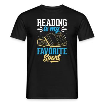 Lecture de livres Amoureux des livres - La lecture est mon préféré - T-shirt homme - noir - Devant - AI Model Male 178 light (178cm)