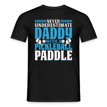 Pickleball Player Daddy Pickleball Paddle Pickleba - Männer T-Shirt - Schwarz - Vorne - AI Model Male 178 light (178cm)