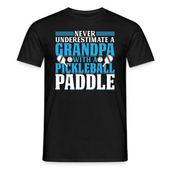 Pickleball Grandpa Pickleball Paddle Pickleball Pl - Männer T-Shirt - Schwarz - Vorne - AI Model Male 178 light (178cm)