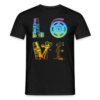 AMOUR Amateur de photographie Photographe Appareil photo Photogr - T-shirt homme - noir - Devant - AI Model Male 178 light (178cm)