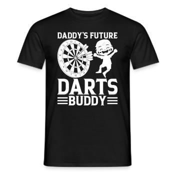 Darts Baby Darts Player Boy - Daddy's Future Darts - Männer T-Shirt - Schwarz - Vorne - AI Model Male 178 light (178cm)