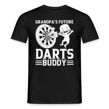 Darts Player Boy Darts Baby - Grandpa's Future Dar - Men's T-Shirt - black - Front - AI Model Male 178 light (178cm)