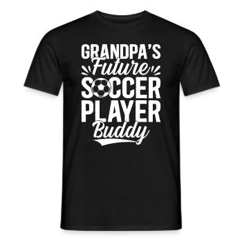 Soccer Boys - Grandpa's Future Soccer Player Buddy - Men's T-Shirt - black - Front - AI Model Male 178 light (178cm)