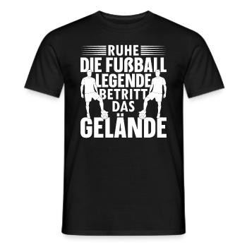 Die Fußball Legende Betritt Das Gelände - Fußball - Männer T-Shirt - Schwarz - Vorne - AI Model Male 178 light (178cm)