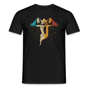 Snowboarding Winter Sports Mountain Snowboarder - Männer T-Shirt - Schwarz - Vorne - AI Model Male 178 light (178cm)