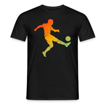 Soccer Player Silhouette Soccer Player - Men's T-Shirt - black - Front - AI Model Male 178 light (178cm)