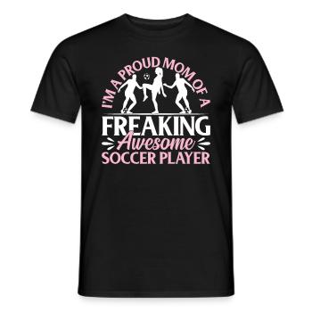 Joueuse de soccer Maman Soccer Mama - T-shirt homme - noir - Devant - AI Model Male 178 light (178cm)