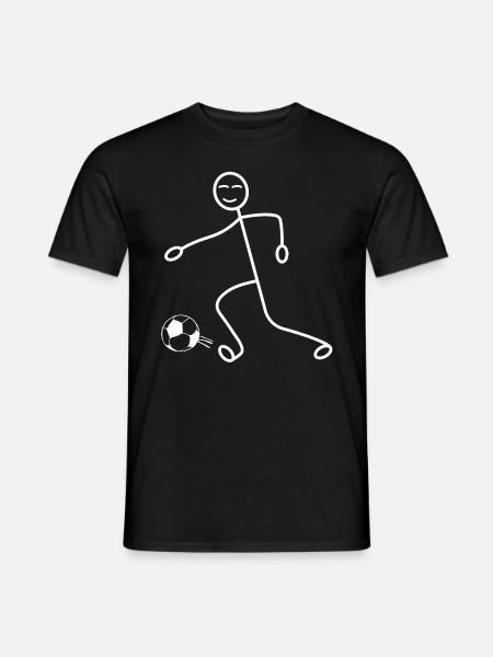 Soccer Stick Figure Soccer Player - Funny Soccer P - Männer T-Shirt - Schwarz