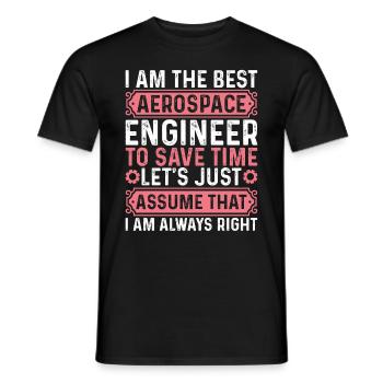 Génie aérospatial - Je suis le meilleur en aérospatiale - T-shirt homme - noir - Devant - AI Model Male 178 light (178cm)