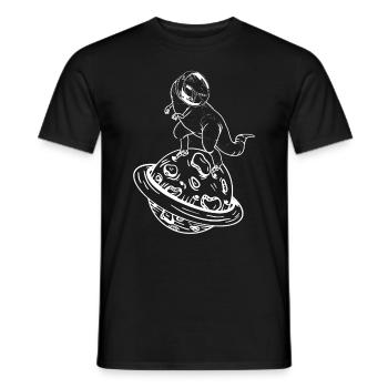 Astronaute Dino Astronaute Aérospatiale Dinosaure Astron - T-shirt homme - noir - Devant - AI Model Male 178 light (178cm)