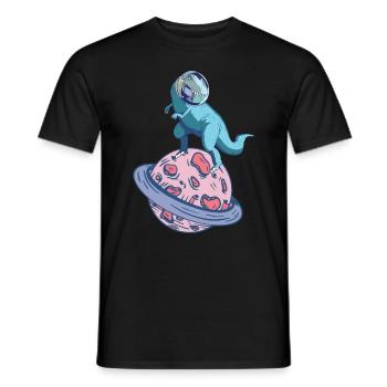 Astronaute de l’aérospatiale Dinosaure Voyage dans l’espace Dino Astronaute - T-shirt homme - noir - Devant - AI Model Male 178 light (178cm)