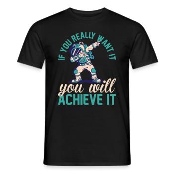 Dabbing Aerospace Astronaut Space Travel Space Branch - Men's T-Shirt - black - Front - AI Model Male 178 light (178cm)