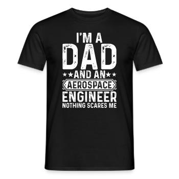 Space Travel Engineer - I'm A Dad And An Aerospace - Männer T-Shirt - Schwarz - Vorne - AI Model Male 178 light (178cm)