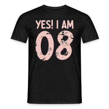 Space Astronaut Kids Birthday 8 Years Old 8th Birt - Männer T-Shirt - Schwarz - Vorne - AI Model Male 178 light (178cm)