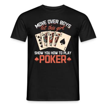 Move Over Boys Laissez cette fille vous montrer comment jouer - T-shirt homme - noir - Devant - AI Model Male 178 light (178cm)