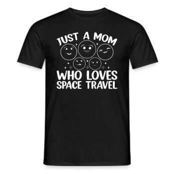 Juste une maman qui aime les voyages dans l’espace - Aerospace Astr - T-shirt homme - noir - Devant - AI Model Male 178 light (178cm)