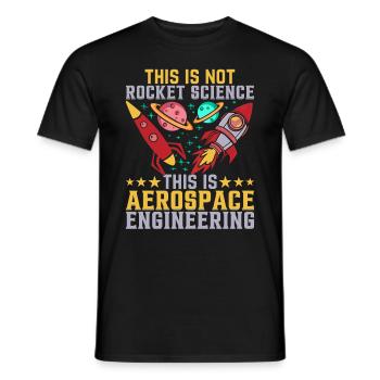 Voyage spatial Ingénierie aérospatiale Ingénierie aérospatiale - T-shirt homme - noir - Devant - AI Model Male 178 light (178cm)