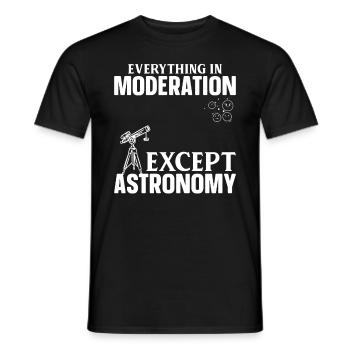 Planet Astronomy Everything In Moderation Except A - Men's T-Shirt - black - Front - AI Model Male 178 light (178cm)