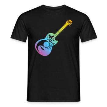 Guitar Musician Bass Guitar Player - Bass Guitaris - Männer T-Shirt - Schwarz - Vorne - AI Model Male 178 light (178cm)